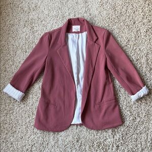 Silence + Noise Mauve/Pink Blazer Made in USA Size Small